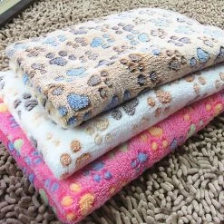 Unbranded 76cm X 52cm Warm Soft Paw Print Coral Velvet Pet Cat Dog Blanket Puppy Bed Mat Qinhai 9 Unbranded 76cm X 52cm Warm Soft Paw Print Coral Velvet Pet Cat Dog Blanket Puppy Bed Mat Qinhai -Pet Soin 457921392 max