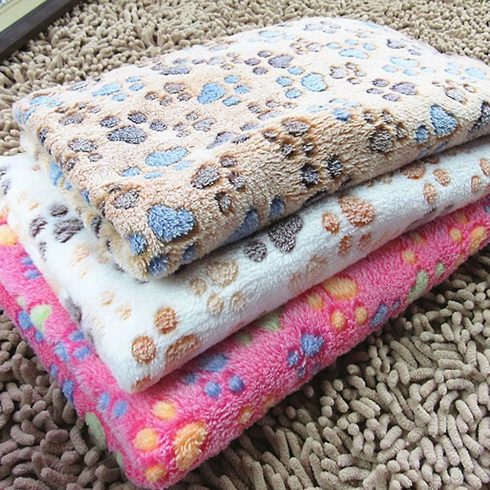 Unbranded 76cm X 52cm Warm Soft Paw Print Coral Velvet Pet Cat Dog Blanket Puppy Bed Mat Qinhai 5 Unbranded 76cm X 52cm Warm Soft Paw Print Coral Velvet Pet Cat Dog Blanket Puppy Bed Mat Qinhai – Image 5