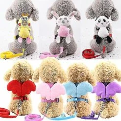 Unbranded Nylon Dog Harness And Leash Set Dog Leash And Harness Français Bulldog Chest Small Backpack Soft Pet D