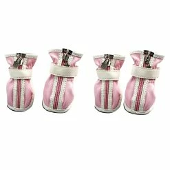 Unbranded Nouvelle Tendance 4pcs Pet Dog Puppy Chaussures Sportives Bottes D’hiver Imperméables à L’eau Chaussures Imperméables à La Pluie