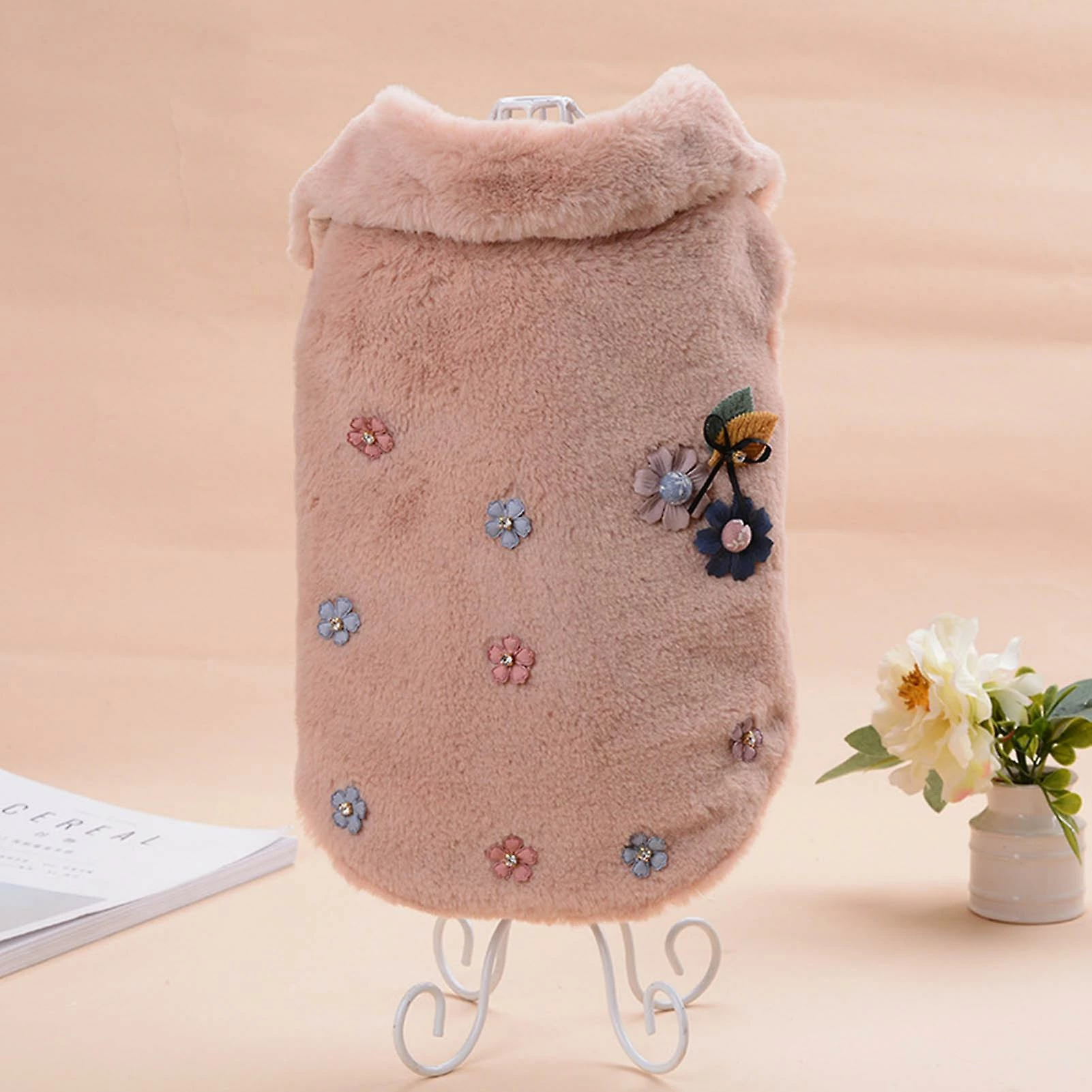 Unbranded Pet Dog Outwear Floral Pattern Dress-up Skin-friendly Mode Pet Dogs Coat Outfits Pour L’automne Jikaix 4 Unbranded Pet Dog Outwear Floral Pattern Dress-up Skin-friendly Mode Pet Dogs Coat Outfits Pour L’automne Jikaix – Image 4