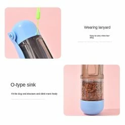 Unbranded Portable Pet Dog Water Bottle Feeder Compatible Avec Dogs Pink -Pet Soin 475731072 max