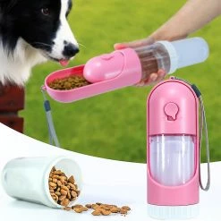 Magene 2-en-1 Pet Bottle Dog Cat Food Water Portable Bottle Plastic Sliding Design Économisez De L’espace