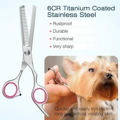 Tinor Dog Grooming Scissors, 5 Piece Titanium Coated Stainless Steel Pet Grooming Tool Set -Pet Soin 480630024 max