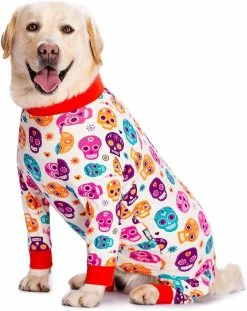 Crday Dog Clothes, Dessin Animé Print Four-legged Full Coverage Pullover Dog Pyjamas Jumpsuit Costumes Cadeau