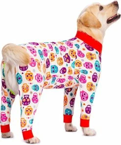 Crday Dog Clothes, Dessin Animé Print Four-legged Full Coverage Pullover Dog Pyjamas Jumpsuit Costumes Cadeau -Pet Soin 487761989 max