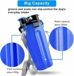 Yuzee Dog Water Bottle With 2 Collapsible Bowls Portable 2-in-1 Water Bottle And Food For Dog And Cat, (blue) 7 Yuzee Dog Water Bottle With 2 Collapsible Bowls Portable 2-in-1 Water Bottle And Food For Dog And Cat, (blue) -Pet Soin 490173651 max