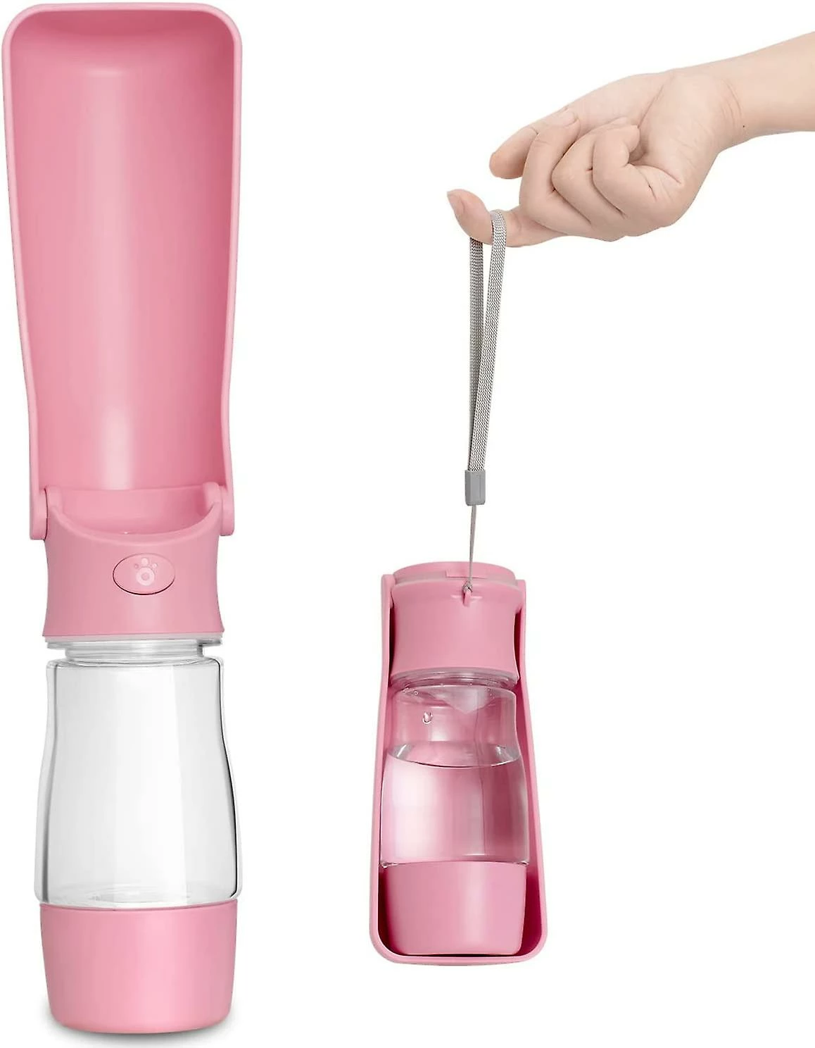 Yuzee Dog Travel Water Bottle - Portable Collapsible With Food Container - Pet Food Dispenser - For Travel, Hiking - Lightweight & Leakproof 1 Yuzee Dog Travel Water Bottle - Portable Collapsible With Food Container - Pet Food Dispenser - For Travel, Hiking - Lightweight & Leakproof