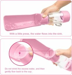 Yuzee Dog Travel Water Bottle - Portable Collapsible With Food Container - Pet Food Dispenser - For Travel, Hiking - Lightweight & Leakproof 8 Yuzee Dog Travel Water Bottle - Portable Collapsible With Food Container - Pet Food Dispenser - For Travel, Hiking - Lightweight & Leakproof -Pet Soin 490174365 max