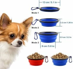 Yuzee Dog Bowls, Set Of 4 Collapsible Silicone Bowls With Carabiner Clip, Portable Water Or Food Bowls For Small To Medium Dogs, Dog Travel Bowls -Pet Soin 490174707 max