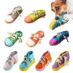 Unbranded Simulation Canvas Shoes Pet Sounding Toy Dog Molar Cleaning Supplies Pour Soulager L’ennui De Style 6 -Pet Soin 494736127 max