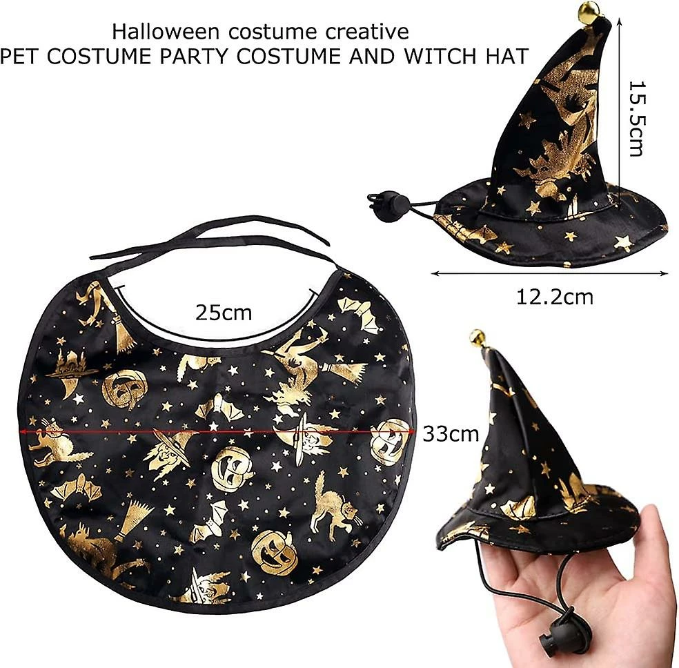 Unbranded Pet Halloween Outfits, Dog Halloween Costumes With Adjustable Witch Hat Halloween Pet Clothes Dog Cat For Small Medium Dogs Cats Halloween Party 2 Unbranded Pet Halloween Outfits, Dog Halloween Costumes With Adjustable Witch Hat Halloween Pet Clothes Dog Cat For Small Medium Dogs Cats Halloween Party – Image 2