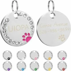 Dog Toys 2 Pièces Heilwiy De Plaques D’identité Avec Gravure. Adresse Tag Dog Dog Tag Cadeau Personnalisé Pet Id