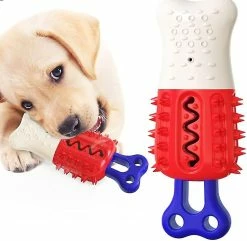 Redmiter Chien Mâcher Jouet Brosse à Dents Résistant Au Chien Morsure Dents Nettoyage Stick Outdoor Dog Toy Rubber Dog Mording Toy Dog Teether 17.3 * 7.2 * 3.6cm (bleu Et Rouge) Mieux -Pet Soin 501967225 max