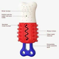 Redmiter Chien Mâcher Jouet Brosse à Dents Résistant Au Chien Morsure Dents Nettoyage Stick Outdoor Dog Toy Rubber Dog Mording Toy Dog Teether 17.3 * 7.2 * 3.6cm (bleu Et Rouge) Mieux -Pet Soin 501967606 max
