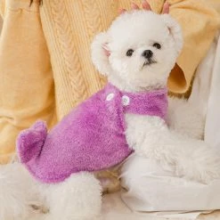 Unbranded Pet Vest Clothes Bow Knot Design Skin-friendly Épaississant Pet Dog Gilet à Deux Pattes Manteau Puppy Costume Jikaix -Pet Soin 502083186 max