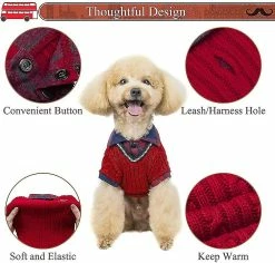 Redmiter Classic Dog Winter Jumpers - Soft Warm Dog Cold Weather Sweater Vêtements Tricotés 7 Redmiter Classic Dog Winter Jumpers - Soft Warm Dog Cold Weather Sweater Vêtements Tricotés -Pet Soin 503819626 max