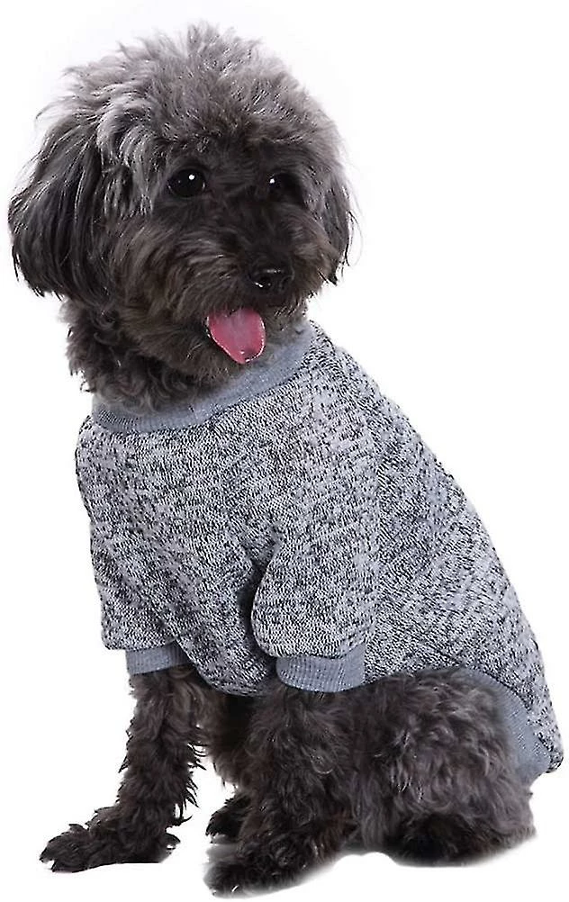 Aowear Wekity Pet Dog Vêtements Tricot Dog Sweater Doux Épaississement Chaud Chiot Chiens Chemise Hiver Puppy Pull Pour Chiens (gris, S) 1 Aowear Wekity Pet Dog Vêtements Tricot Dog Sweater Doux Épaississement Chaud Chiot Chiens Chemise Hiver Puppy Pull Pour Chiens (gris, S)