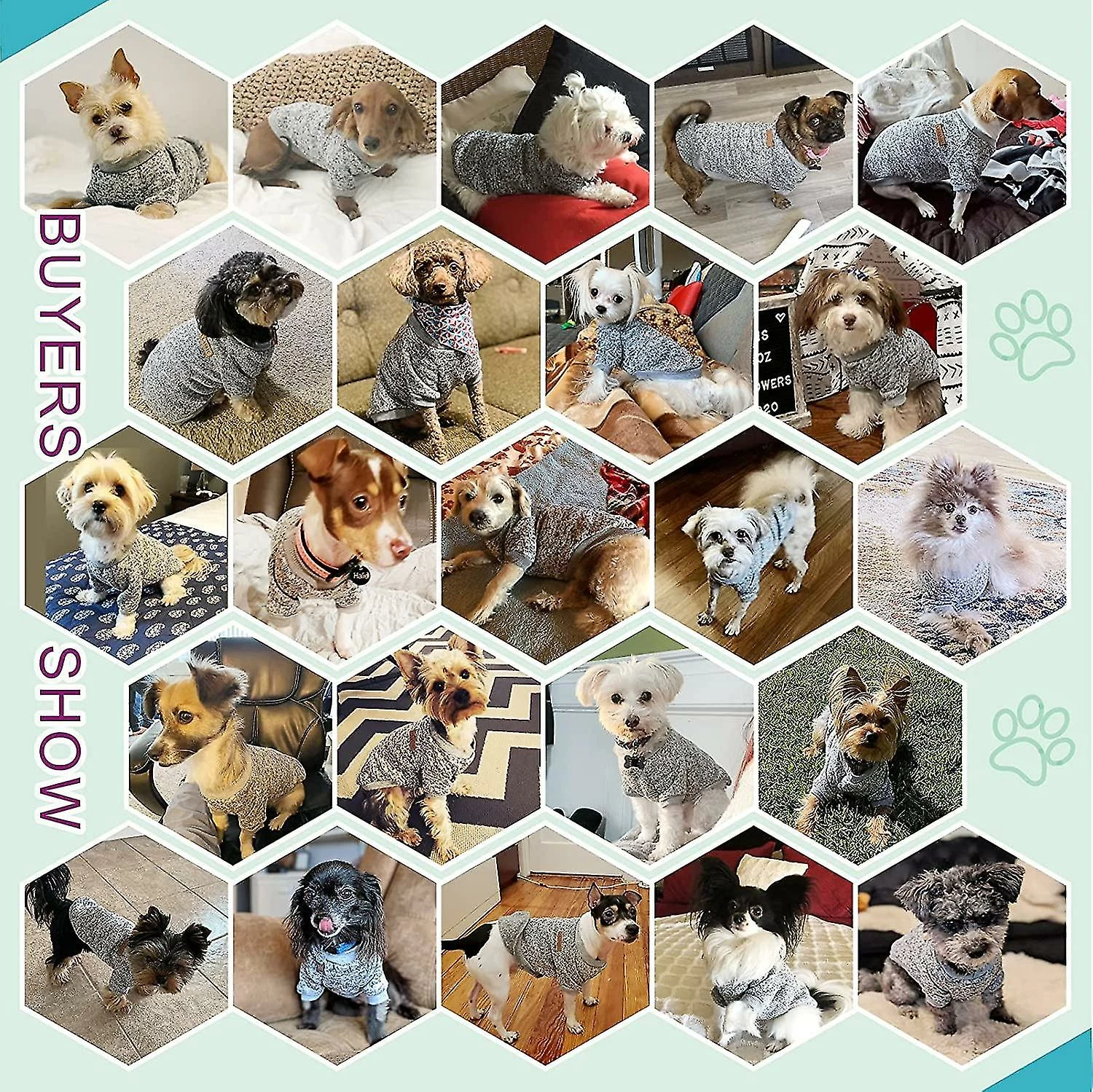 Aowear Wekity Pet Dog Vêtements Tricot Dog Sweater Doux Épaississement Chaud Chiot Chiens Chemise Hiver Puppy Pull Pour Chiens (gris, S) 2 Aowear Wekity Pet Dog Vêtements Tricot Dog Sweater Doux Épaississement Chaud Chiot Chiens Chemise Hiver Puppy Pull Pour Chiens (gris, S) – Image 2