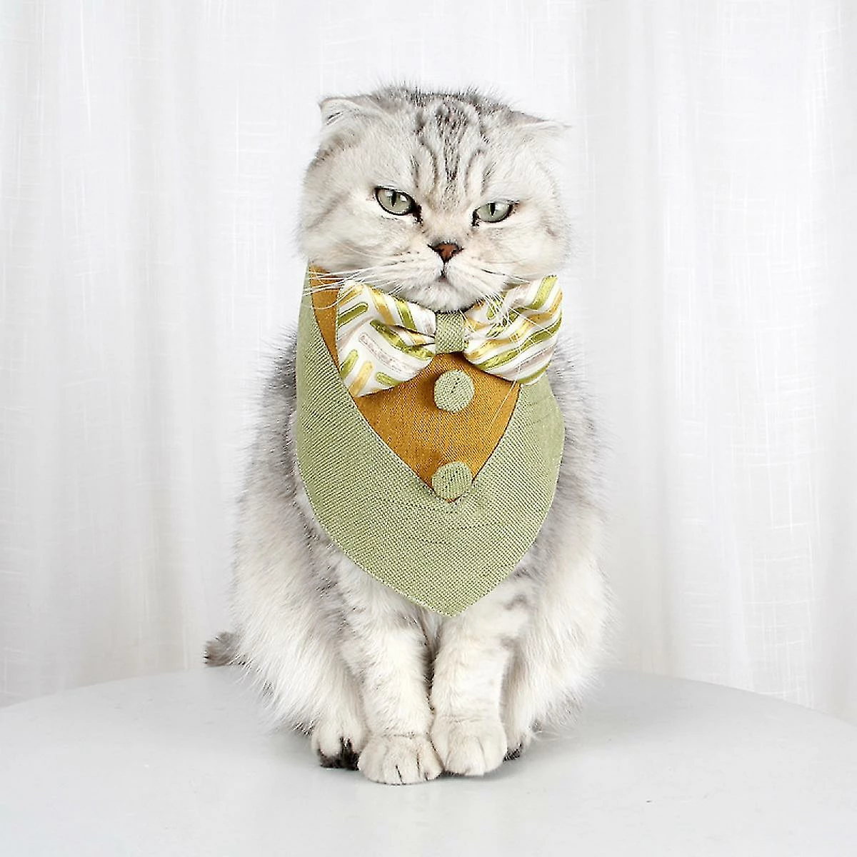 Aowear Wekity New Pet Triangle Scarf, Dog Or Cat Saliva Towel, British Triangle Scarf, Gentleman Bow Bib, Pet Costume Accessories For Small Medium Large Dogs 3 Aowear Wekity New Pet Triangle Scarf, Dog Or Cat Saliva Towel, British Triangle Scarf, Gentleman Bow Bib, Pet Costume Accessories For Small Medium Large Dogs – Image 3