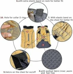 Unbranded Cold Winter Dog Pet Coat Jacket Vest Warm Outfit Clothes For Small Medium Large Gift 9 Unbranded Cold Winter Dog Pet Coat Jacket Vest Warm Outfit Clothes For Small Medium Large Gift -Pet Soin 505928139 max