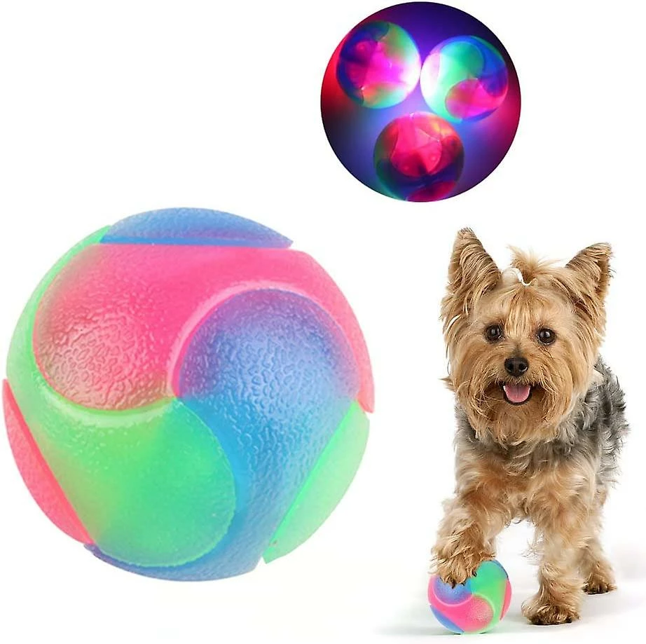 Wonderful 3 Pcs Clignotant Balle Élastique Dog Ball Glow In The Dark Jouet Interactif Pour Chiot Chat Chien 1 Wonderful 3 Pcs Clignotant Balle Élastique Dog Ball Glow In The Dark Jouet Interactif Pour Chiot Chat Chien