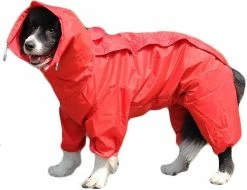 Unbranded Imperméable Red Dog Avec Sweat à Capuche Détachable, Manteau De Cordon, 10 Tailles