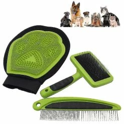 Unbranded Kit De Toilettage Pour Animaux De Compagnie 3 Pièces Outil De Nettoyage Cat Dog Hair Remover Comb Massage Gants