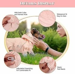 Unbranded Imperméable Pour Chien Avec Capuche, Pet Dog Imperméable Manteau Réglable Léger Extérieur -Pet Soin 507649667 max