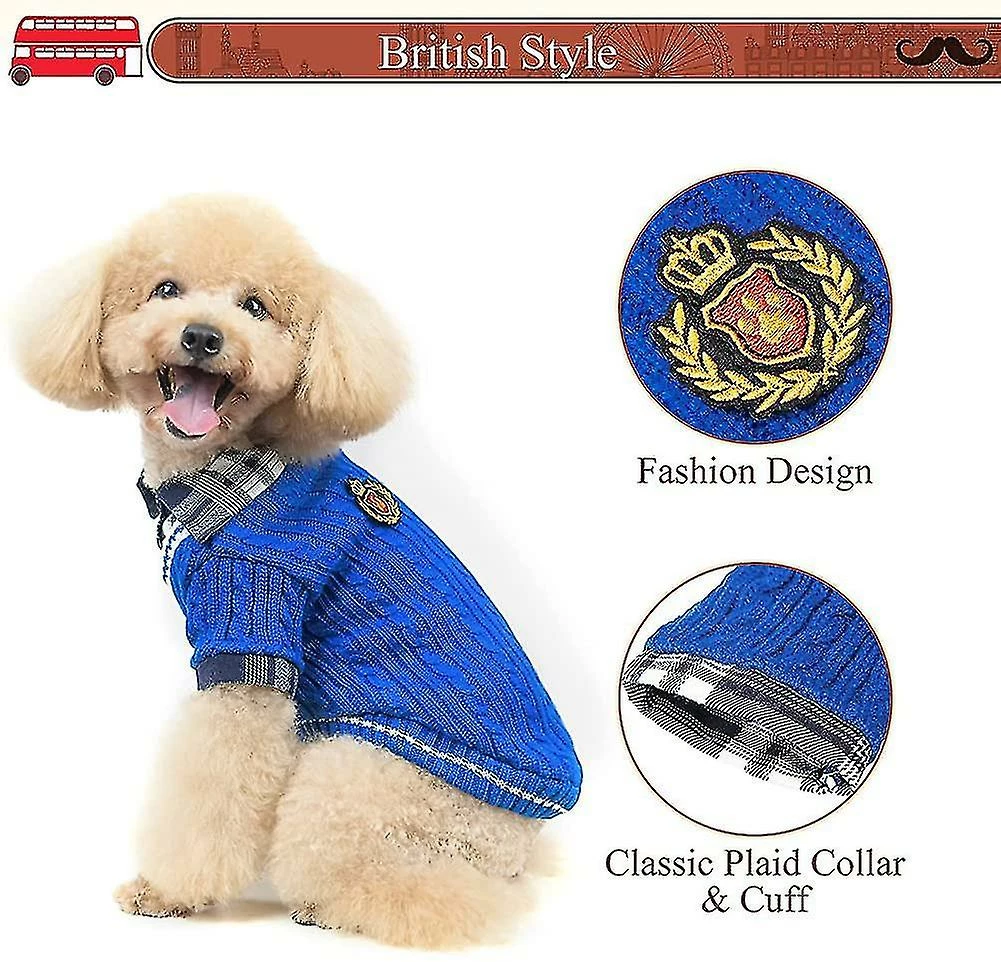 Unbranded Classic Dog Winter Jumpers - Soft Warm Dog Cold Weather Sweater Vêtements Tricotés 4 Unbranded Classic Dog Winter Jumpers - Soft Warm Dog Cold Weather Sweater Vêtements Tricotés – Image 4