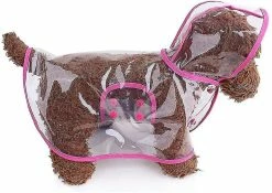 Unbranded Mode Puppy Pet Imperméable Transparent Imperméable Outdoor Dog Imperméable à Capuche -Pet Soin 507664572 max