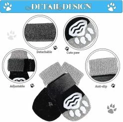 Unbranded Dog Sockscat Chaussettes, 8 Pièces Puppy Paw Protector Chaussettes Antidérapant Mignon -Pet Soin 507665613 max