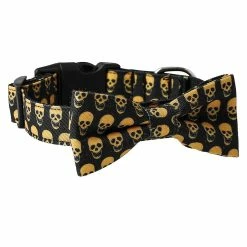 Knpht Halloween Dog Collar Strap Removable Cute Bow Tie Réglable Pet Collar