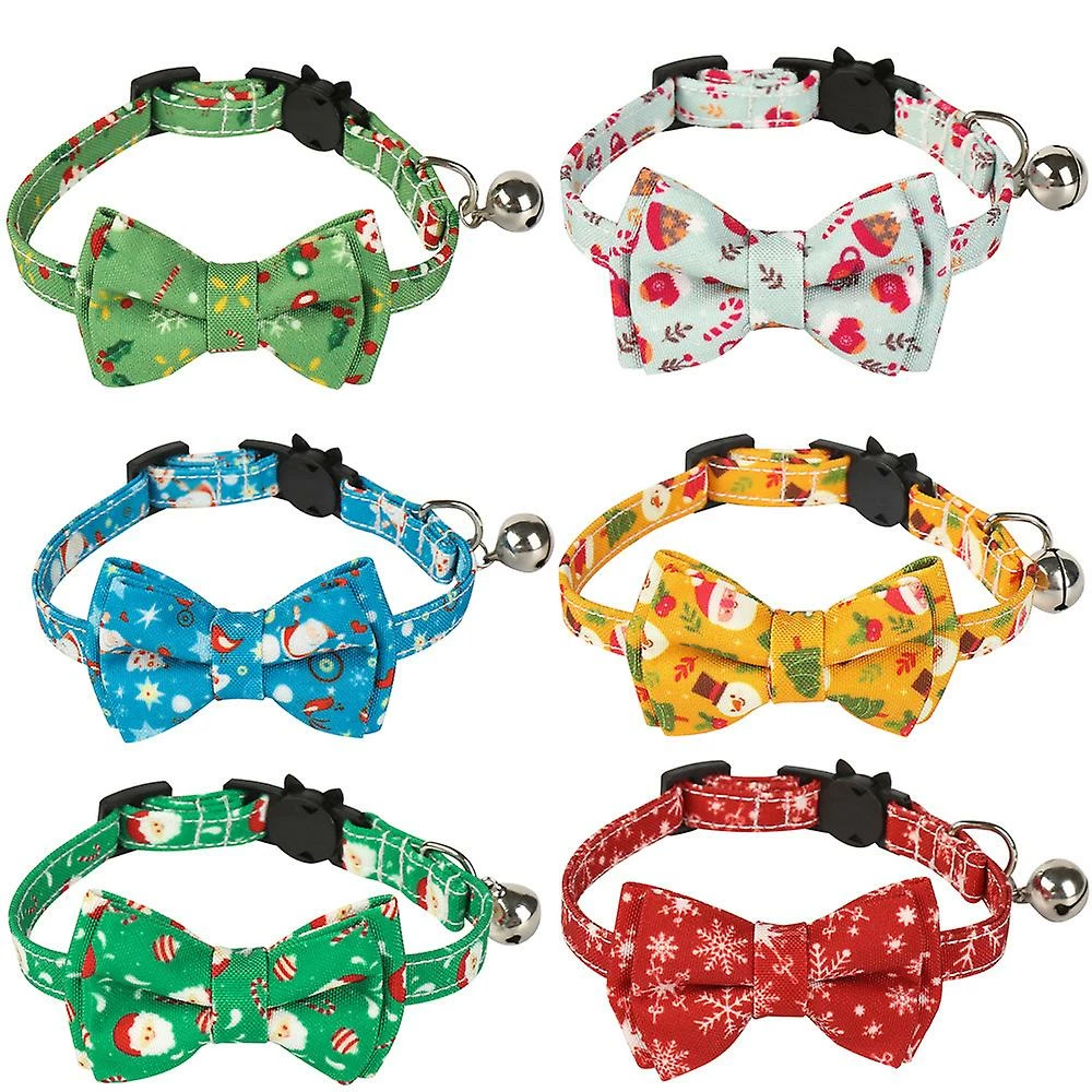 Knpht 2 Pack Christmas Dog Collar With Bow Tie, Santa Claus And Christmas Snowflake Co 5 Knpht 2 Pack Christmas Dog Collar With Bow Tie, Santa Claus And Christmas Snowflake Co – Image 5