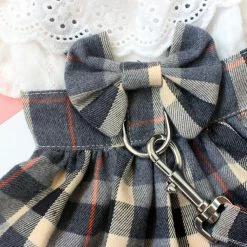 Giveuphesit Robe De Chien Avec Laisse De Chien, Robes De Chien Pour Petits Chiens Puppy Cat Dress Summer Dog Bowknot Skirts Cowboy Dentelle à Carreaux -Pet Soin 509709387 max