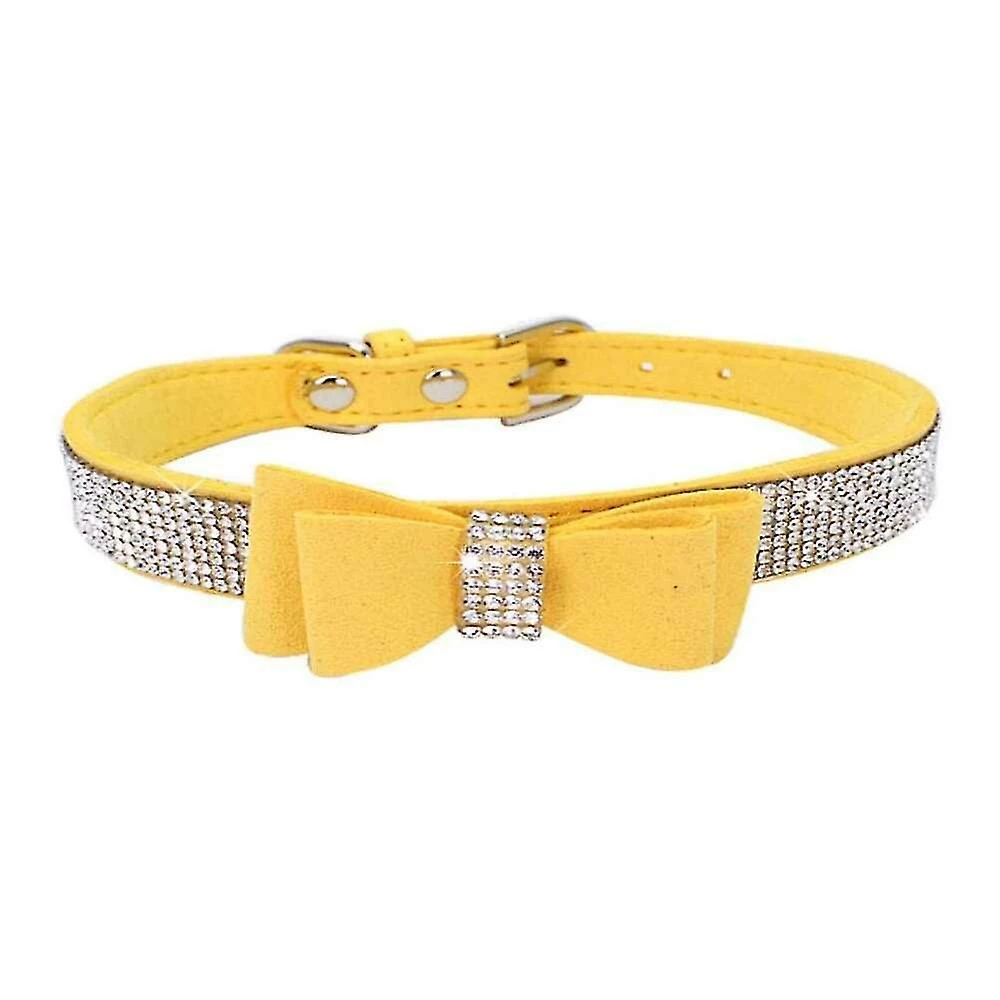 Aowear Strass Bowknot Pet Dog Collier Réglable Sparkly Crystal Studded Velvet 1 Aowear Strass Bowknot Pet Dog Collier Réglable Sparkly Crystal Studded Velvet