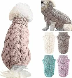 Aowear Pet Sweaters Dog Turtleneck Pulls Tricotés Pulls Chauds Tricots Outwear Froid 7 Aowear Pet Sweaters Dog Turtleneck Pulls Tricotés Pulls Chauds Tricots Outwear Froid -Pet Soin 510021417 max