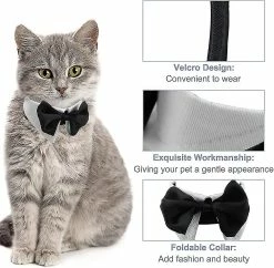 Unbranded Tux Dog Bowtie, 1 Pack Heilwiy Gift Blanc Doux Coton Chien Cravate Formelle -Pet Soin 515703499 max