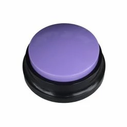 Shiyi Pet Puppy Communication Button Sound Box Dog Talking Toy Recording Sounder-colorpurple Yi