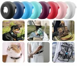AFFINEST Airtag Dog Collar Holder [2 Pack] Silicone Imperméable à L’eau Air Tag Cat Collar Cover, Anti-perte Locator Case Pour Apple Airtags Compatible Avec Pe -Pet Soin 517859777 max