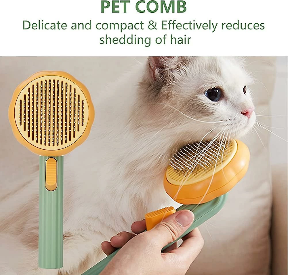 Pet Combs Brushes Brosses Pour Chats Brosses Pour Chiens. Self-nettoyant Dog Grooming Brush Hair Remover Pet Brush 4 Pet Combs Brushes Brosses Pour Chats Brosses Pour Chiens. Self-nettoyant Dog Grooming Brush Hair Remover Pet Brush – Image 4