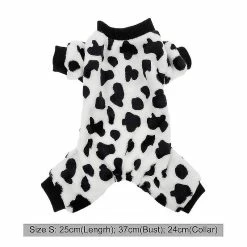 Unbranded Cow Spot Pattern Polyester Dog Clothes Automne Vêtements D’hiver Pet Coat Dog Clothes Small Pet Dog Coat Taille S -Pet Soin 519641588 max