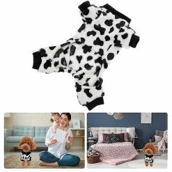 Unbranded Cow Spot Pattern Polyester Dog Clothes Automne Vêtements D’hiver Pet Coat Dog Clothes Small Pet Dog Coat Taille S -Pet Soin 519641736 max