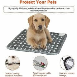 Hcankcan Pet Heating Pad Cat Dog Électrique Chauffé Imperméable à L’eau Mat Lit Uk Plug -Pet Soin 521860701 max