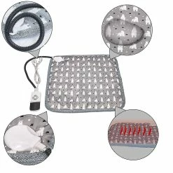 Hcankcan Pet Heating Pad Cat Dog Électrique Chauffé Imperméable à L’eau Mat Lit Uk Plug -Pet Soin 521860845 max