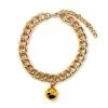 Aswei Pas De Discration Dog Gold Chain Premium Pet Chain Cat Collar Avec Cloche En Aluminium