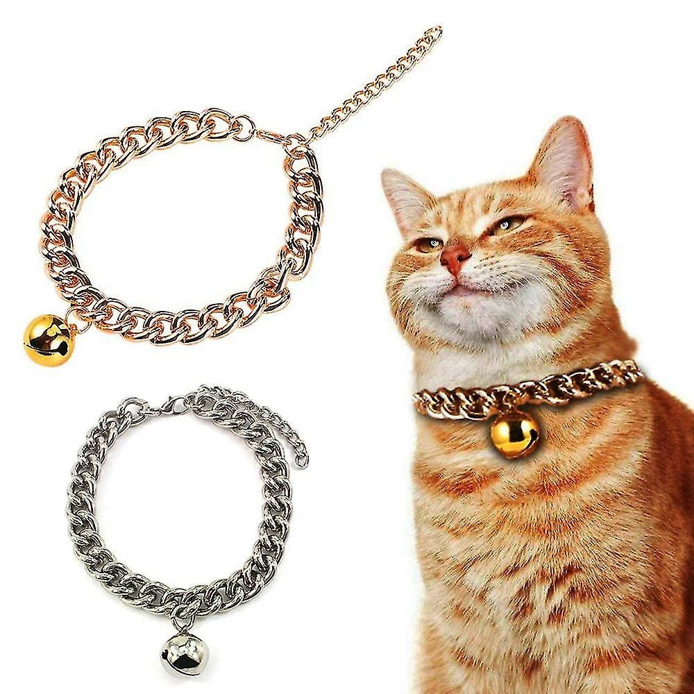 Aswei Pas De Discration Dog Gold Chain Premium Pet Chain Cat Collar Avec Cloche En Aluminium 4 Aswei Pas De Discration Dog Gold Chain Premium Pet Chain Cat Collar Avec Cloche En Aluminium – Image 4