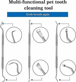 Lequeen Pcs Dog Teeth Cleaner And Scraper Acier Inoxydable Double Ended Tooth Grinder Scraper Pet Teeth Cleaning Tool For Dogs And Cats (argent) 8 Lequeen Pcs Dog Teeth Cleaner And Scraper Acier Inoxydable Double Ended Tooth Grinder Scraper Pet Teeth Cleaning Tool For Dogs And Cats (argent) -Pet Soin 528912995 max