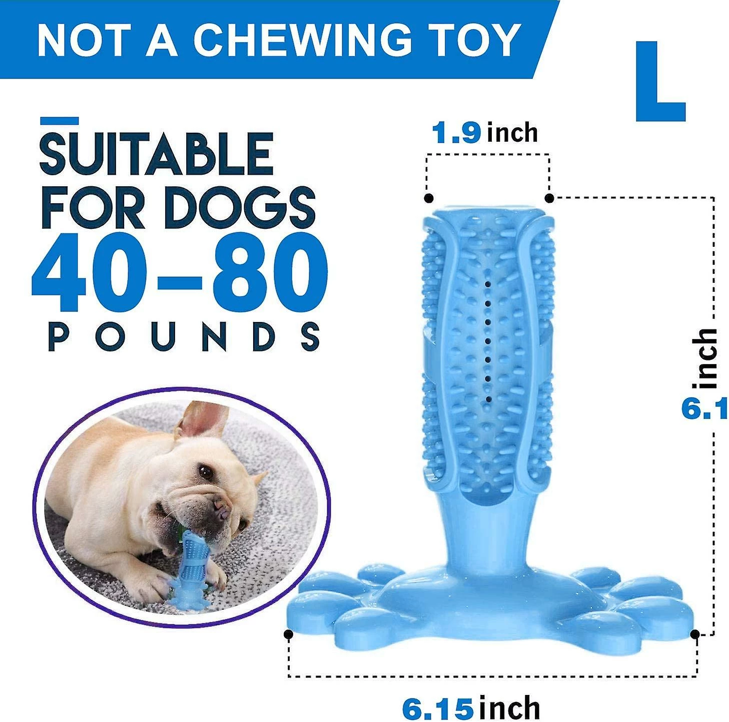 Unbranded Dog Toothbrush Made Of Natural Rubber, Chew Toy For Teeth Cleaning, Dental Care, Puppy 5 Unbranded Dog Toothbrush Made Of Natural Rubber, Chew Toy For Teeth Cleaning, Dental Care, Puppy – Image 5