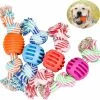 Unbranded 4 Pinède; Ces Jouets Agrave; Macirc; Cher Pour Les Chiots Jouets Corde Avec Ball Dog Teet